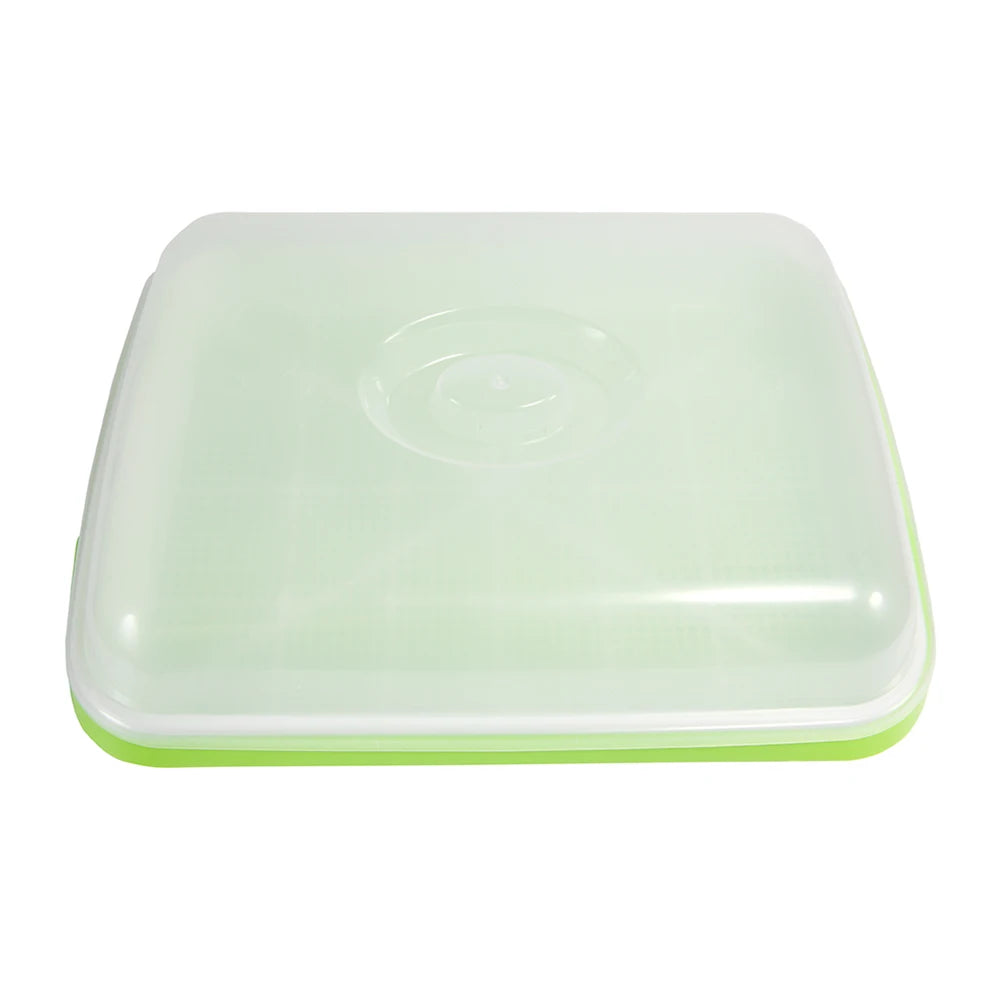 Seed Sprouter Tray BPA Free PP Soil-Free Large Capacity Healthy with Cover Seedling Sprout Plate Hydroponic Plant Pots