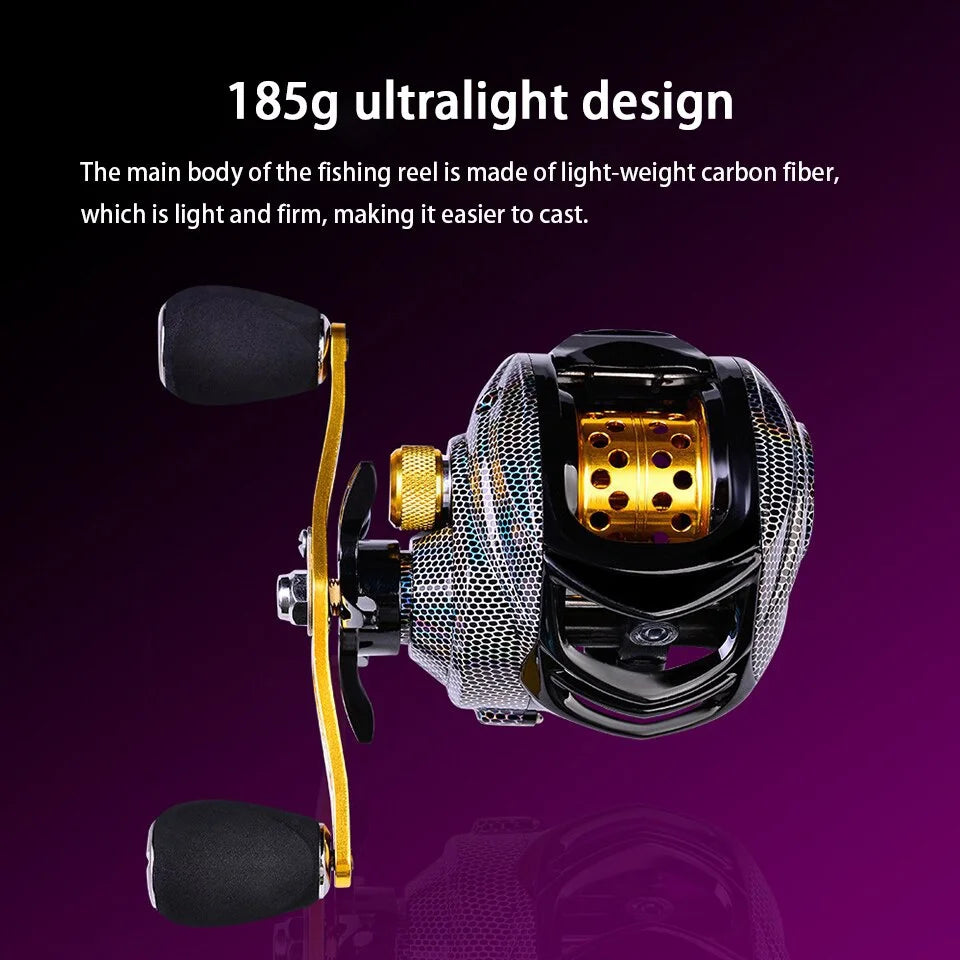 FLYSAND 10kg Max Drag Magnetic Brake Baitcast Reel 18+1BB 7.2:1 Gear Ratio Metal Spool Fishing Reel Shallow Deep Line Spool