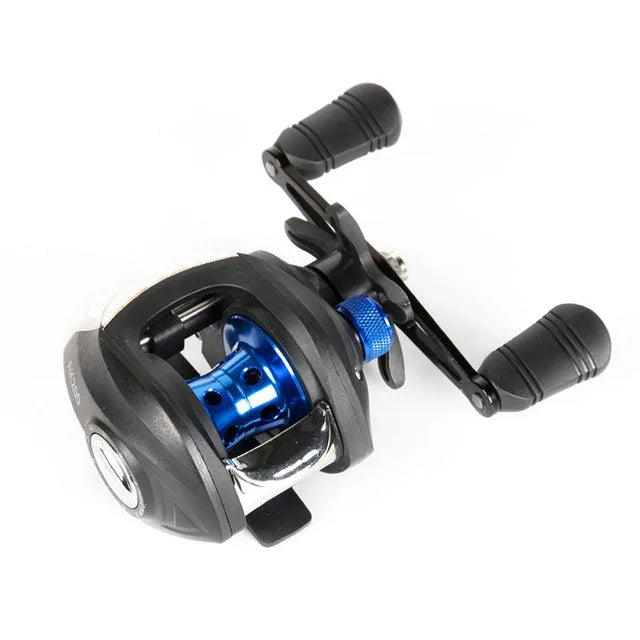 AK200 Metal Scrolls 7.2:1 High Speed Fishing Reel Left Right Hand Baitcasting Reel Brake System 8kg Drag Wheel Bait Casting