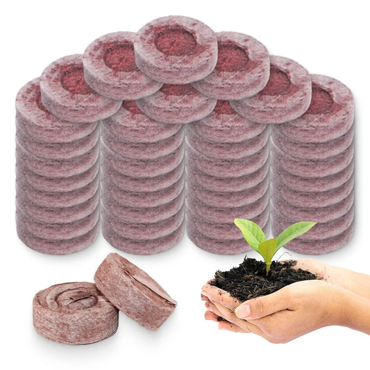 Nursery Nutrition Block 30/50pcs 30mm Jiffy Peat Pellets Seedling Soil Block Maker Starting Plugs Seeds Starter Garden Supplies