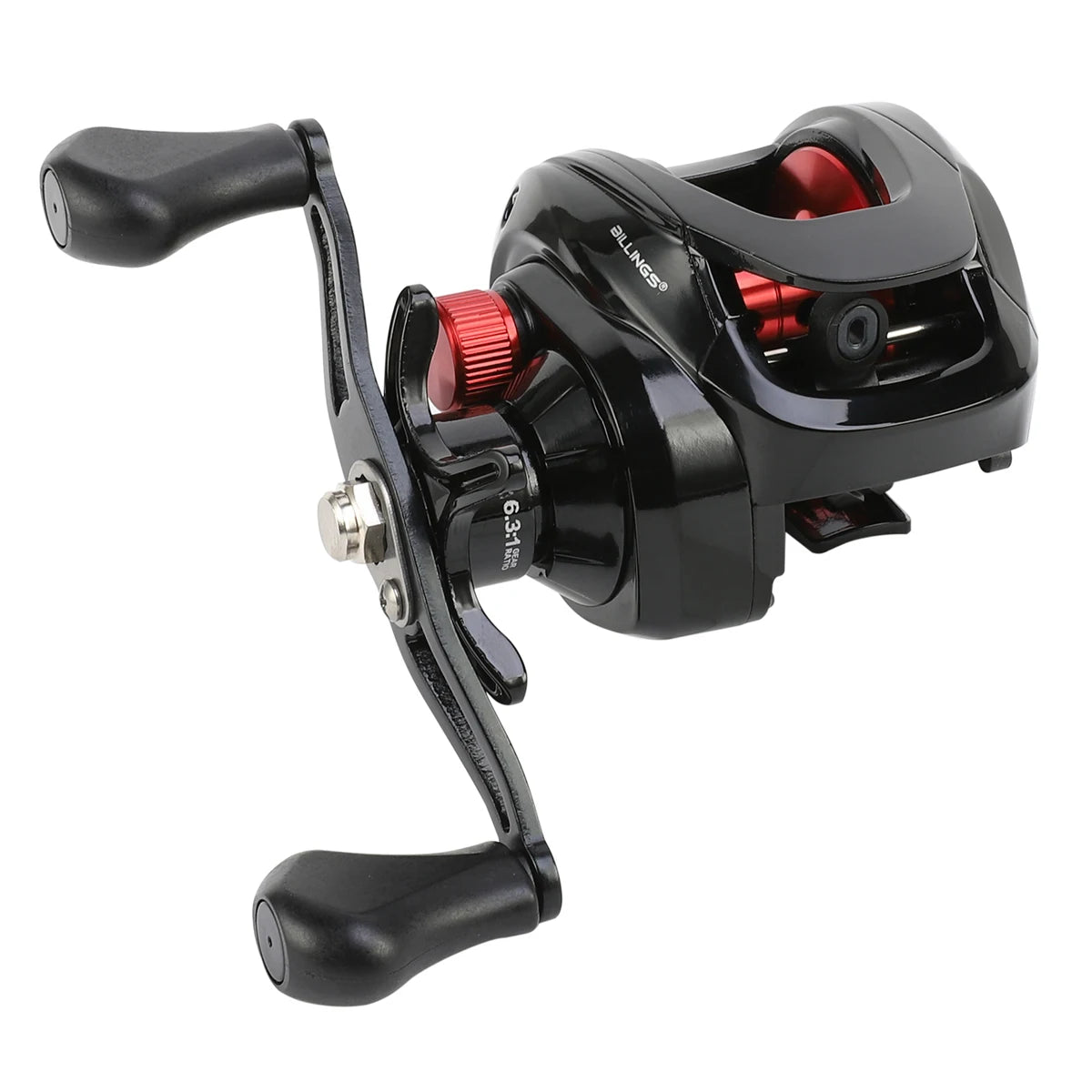 1PCS Red Left/Right hand Metal Spool Max Drag 8kg Baitcasting Fishing Reel Saltwater/Freshwater Perch Pike Fishing Reel For Bass