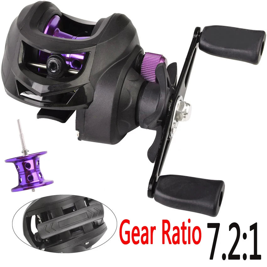 Fishing Reel Max Drag 8kg Baitcasting Reel With Aluminum Spool For Lure Freshwater Pesca Left And Right