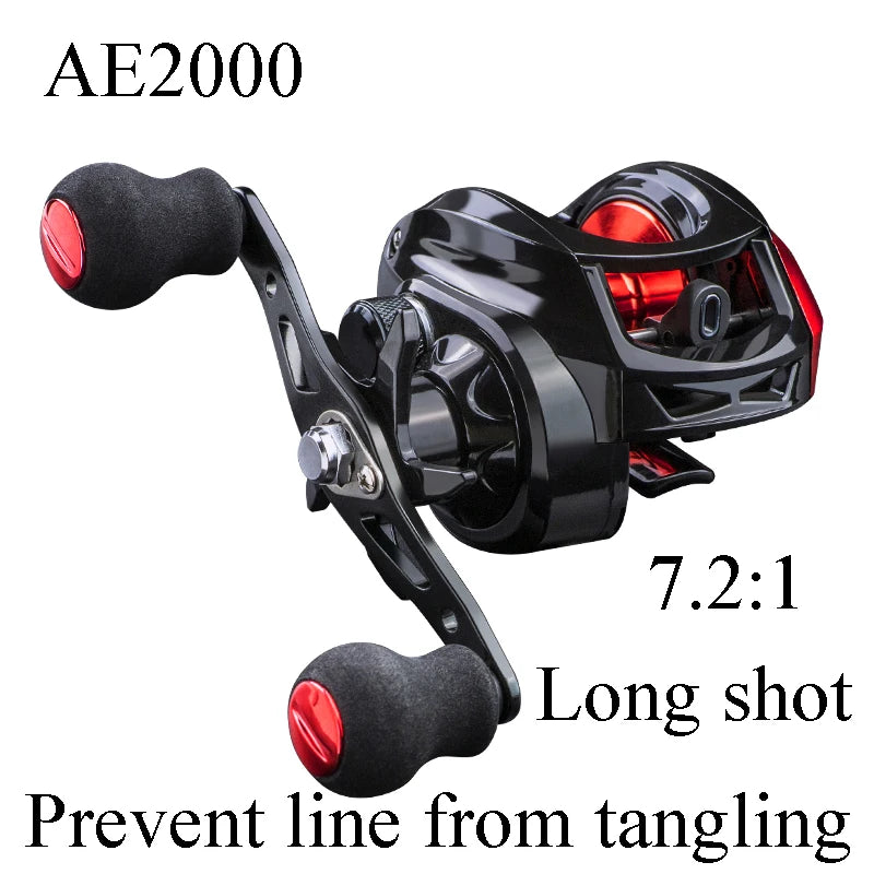 Baitcasting Reel 6.3/7.2:1 8KG Max Drag Fishing Reel For Bass in ocean environment 48 Hours Reel Fishing Accessories