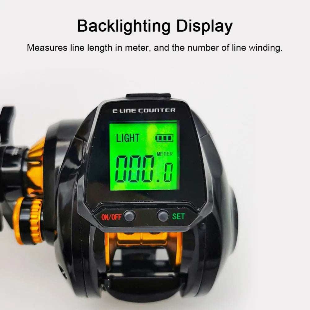 Hook Reminder Digital Fishing Baitcasting Reel Line Counter Large Display Fishing Reel With Line Counter Big Led Screen Counting