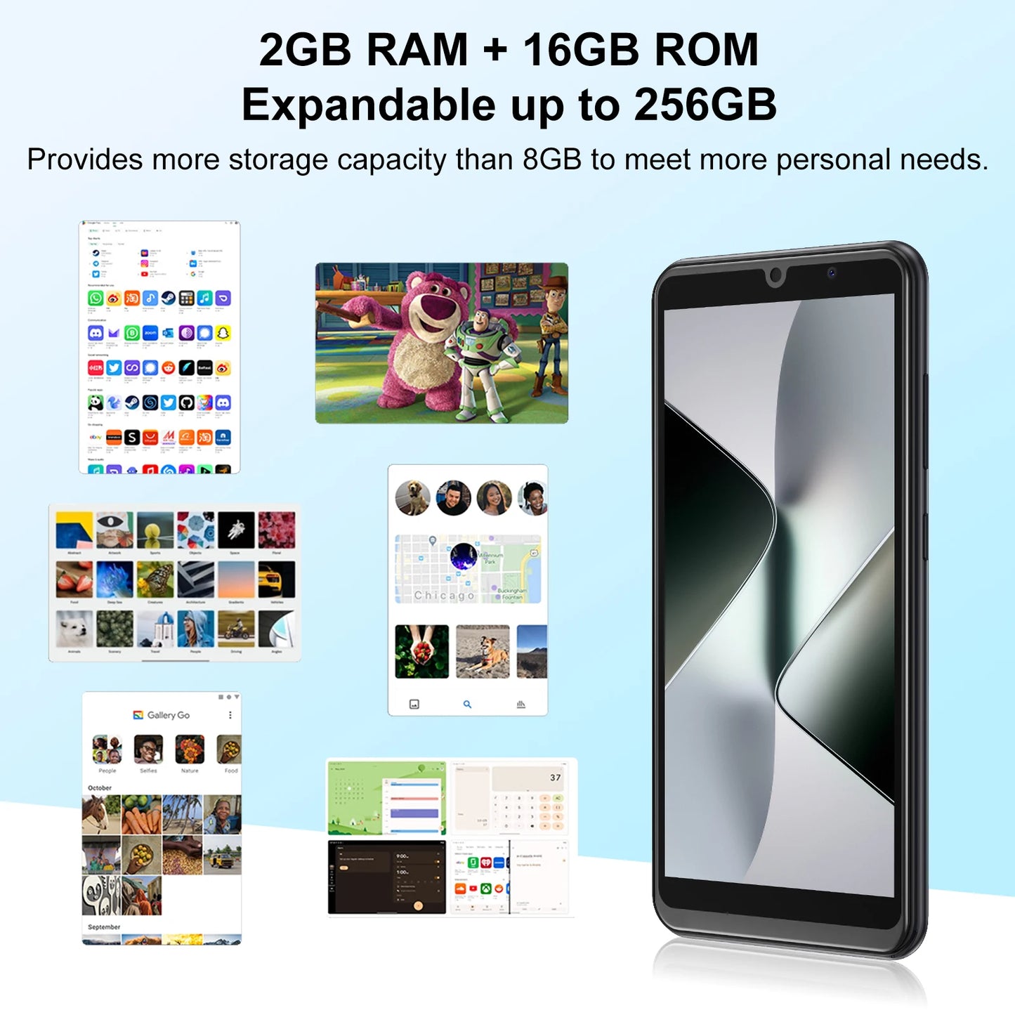 XGODY-S24,New Smartphone Android,5.5 inch,2+16GB ROM,Dual SIM Quad Core,Mobile phones,5MP Camera,3G Network,Cellphone with Hold
