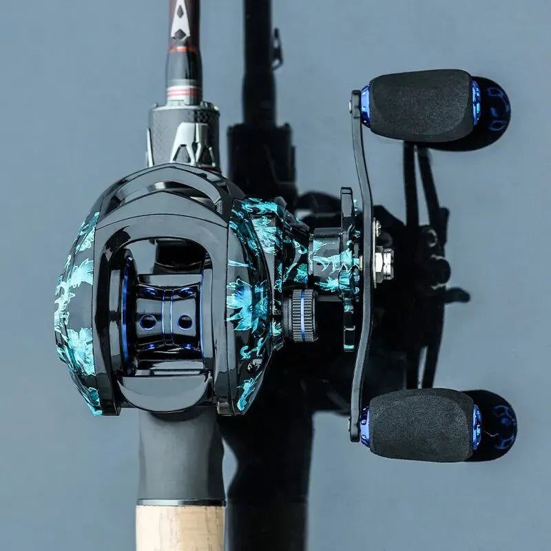 Fishmx Baitcasting Fishing Reel Metal Long-Range Anti Explosion Line Magnetic Brake 7.2:1 Micro Fishing Reel