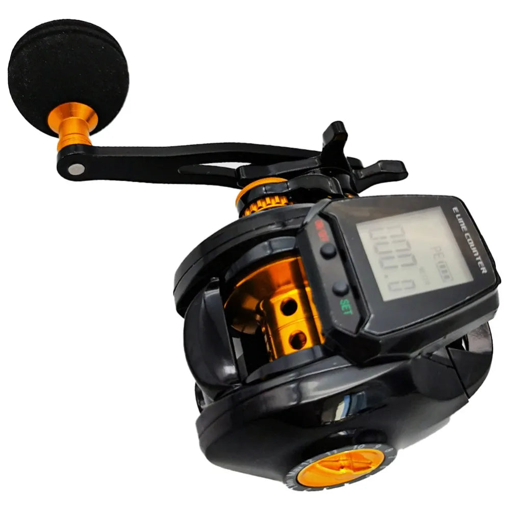 Hook Reminder Digital Fishing Baitcasting Reel Line Counter Large Display Fishing Reel With Line Counter Big Led Screen Counting