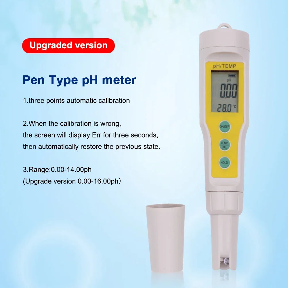 High Precision PH-03 PH Tester Digital LCD PH Meters Pen Type Soil Aquarium Safe Pool Water Wine Urine Tester Analyzer