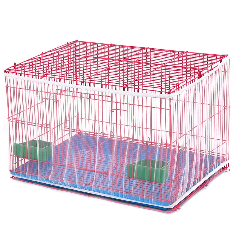 Mesh Bird Cage Cover Shell Skirt Net Easy Cleaning Catcher Guard Bird Cage Stretchy Mesh Parrot Bird Cage Net Mesh Cover