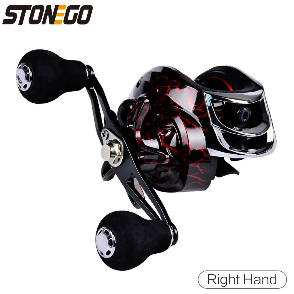 FLYSAND Baitcasting Fishing Reel 18+1BB 15.4 LB Drag 7.2:1 Gear Ratio Magnetic Brake System Bearings High Speed Silent Spool